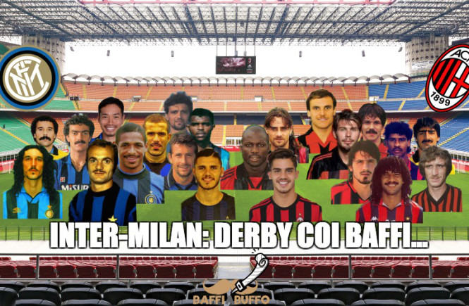 Inter-Milan derby coi baffi