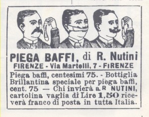 Pubblicità apparsa sull'Avanti il 25 gennaio del 1898